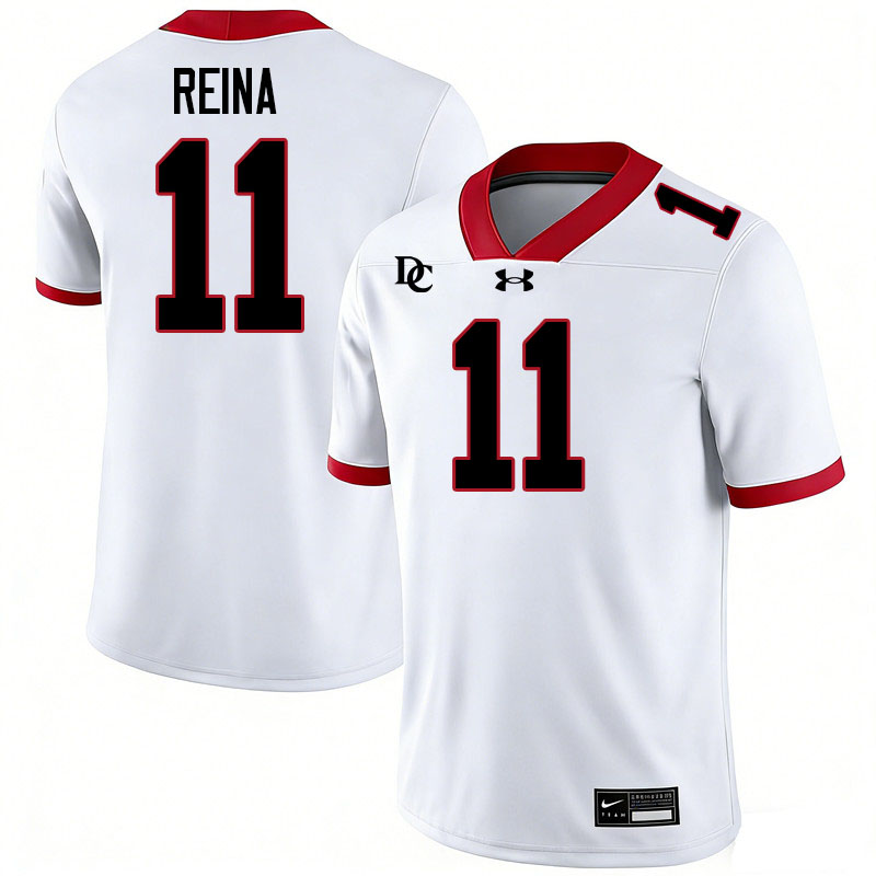 Davidson Wildcats #11 Brody Reina College Football Jerseys,Uniforms-White